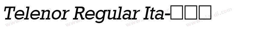 Telenor Regular Ita字体转换